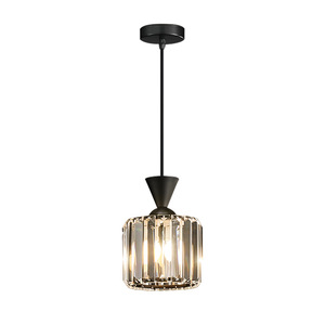 โคมไฟคริสตัลแบบมินิมอลทันสมัย แก้วสีดำ ไฟ LED สำหรับตกแต่งภายในห้องนอน ทางเข้าบ้าน โรงแรม และเกสต์เฮาส์ - Product Image 3