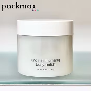 Tarro cosmético de plástico redondo esmerilado ecológico personalizado de 10oz 300ml para embalaje de cuidado del cabello con condición PE - Product Image 1