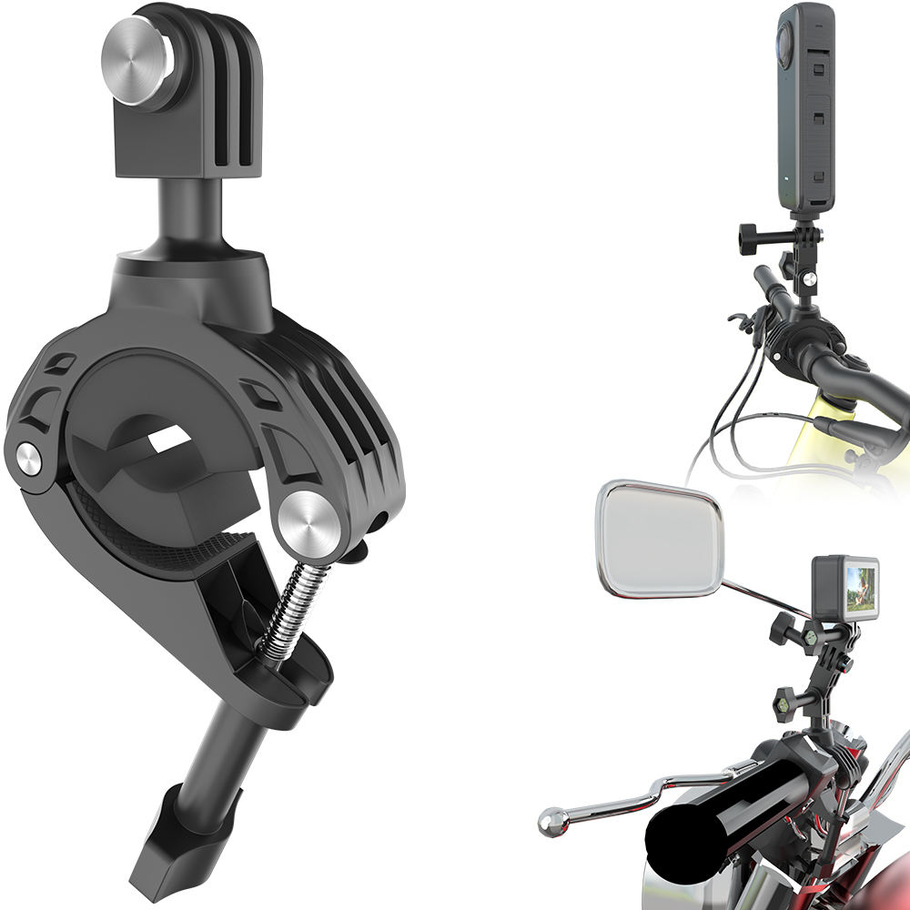 HONGDAK Vehicle Tube Clamp Riding Bracket for Sports Camera for D-JI Action 6 Motorcycle Holder for Insta 360 X5 for Go-pros