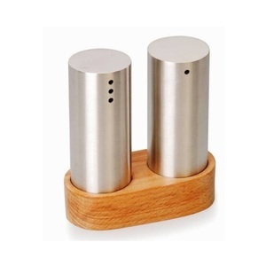 Juego de mesa de comedor de Salero y pimentero de acero inoxidable para cocina moderna de alta calidad personalizada - Product Image 1