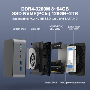 XZH yeni <span class=keywords><strong>Intel</strong></span> Mini PC ile güçlü çekirdek I7 13620H DDR4 SSD Wifi 6.0 & BT5.2 16gb <span class=keywords><strong>Video</strong></span> bellek ve Win11 Pro - Product Image 6