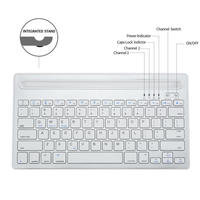 Nouveau clavier sans fil rechargeable 2,4 GHz ultra-fin à 78 touches avec inclinaison réglable pour tablette, téléphone et PC