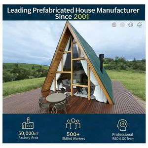 Casa Prefabricada Ecológica <span class=keywords><strong>de</strong></span> Diseño Europeo, Villa Triangular <span class=keywords><strong>de</strong></span> Madera, Villa <span class=keywords><strong>de</strong></span> 2 Dormitorios con Estructura en A - Product Image 1