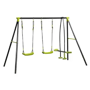 XIUNAN XNS008 interesting triple children mental safe swing set for outdoor playground