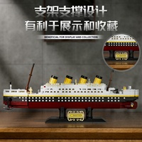 2383 pièces, modèle de bateau Titanic à l'échelle 1:8, briques de construction en plastique ABS, énorme navire de croisière, jouet de construction pour enfants de 5 à 7 ans