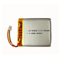 Item yang Dapat Disesuaikan AS553640 Baterai Isi Ulang Solid State 3.7V 850mAh 5.5x36x40mm Bersertifikasi UL1642/UL2054/CCC/KC/UN38.3/CE