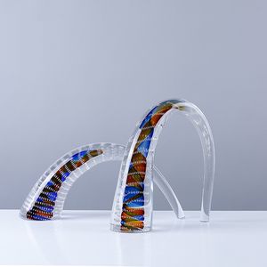 Ornements en verre faits belle décoration de la maison cadeau soufflé à la main produit artisanal ornements de Noël en verre clair inhabituels - Product Image 1