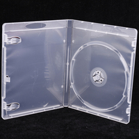 Boîtier de protection pour 2 disques Blu-ray/DVD en plastique PP bleu de 14 mm, pour jeux vidéo et films, avec impression personnalisée