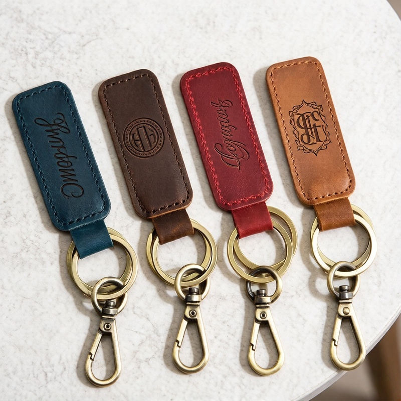 Car Leather Keyring Manufacture Designer Key
