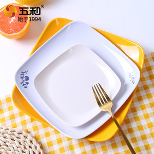Wuhe Food Grade Melamine Square Plate 12cm For Hotel Party Buffet Use - Product Image 3