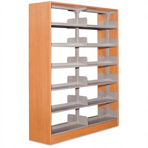 Wholesale <b>School</b> Library Furniture 6-tier Metal Bookshelf Double Side <b>Book</b> Shelves Document Storage for <b>School</b> - Product Image 4
