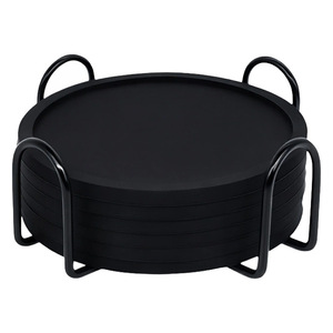 Sous-verres ronds en silicone personnalisés en gros, tapis antidérapants lavables pour tasses à café, bière et thé - Product Image 5