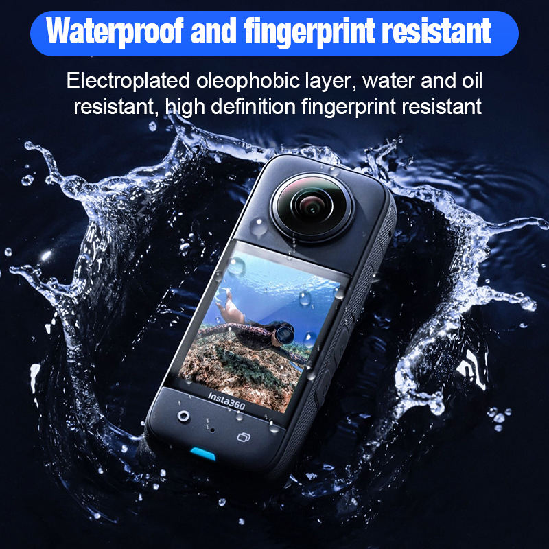 For Insta360 X3 Accessories 9H Hardness Curved Surface Tempered Glass Film Screen Protector