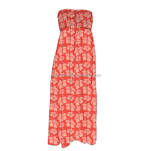 Robe d'été sans bretelles pour femmes à la mode avec imprimé hawaïen, personnalisable pour robe longue décontractée pour femmes - Product Image 4