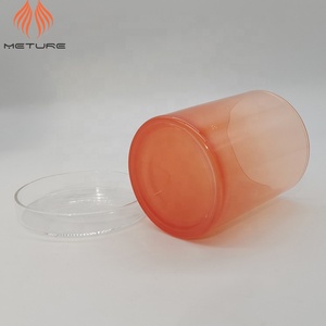 Bocaux à bougies <span class=keywords><strong>en</strong></span> <span class=keywords><strong>verre</strong></span> translucide ombré rose pâle METURE 15 oz avec base épaisse, contenants de cire parfumée de luxe pour la décoration intérieure - Product Image 5