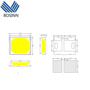 Đi-ốt Chip LED SMD Màu Trắng 1W 9V 2835 Chất Lượng Cao Mls Chip LED SMD 0.2W 0.5W 1W 2835 Nguồn Chiếu Sáng 2835 - Product Image 4
