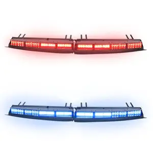 dual color blue/red/amber white car emergency visor lights PC lens led warning light with take down LED Strobe Visor Light bar f