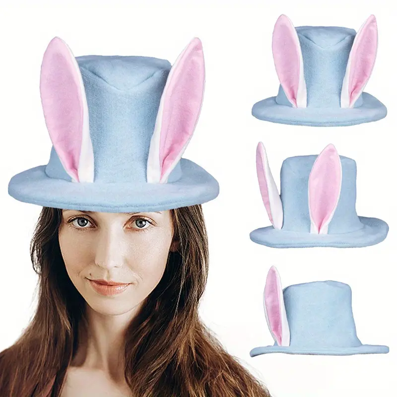 Y-Z бархатная шляпа с кроличьими ушками, забавная Пасхальная одежда, аксессуары, шапка с кроликом, праздничные шляпы
