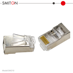 Conector <span class=keywords><strong>RJ45</strong></span> de Cobre Puro Blindado con Metal para Conexión de Red Cat5 8p8c - Product Image 5