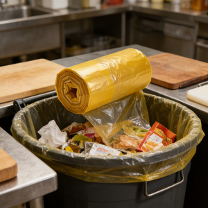 שקיות אשפה <span class=keywords><strong>HDPE</strong></span> עם ציפוי זהב מובלט ועמידות גבוהה (אטימות לנזילות לשימוש מסחרי/מועדונים) - Product Image 4