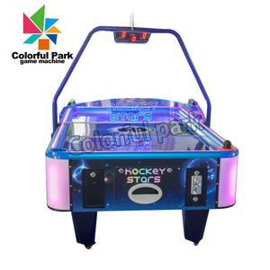 Table de hockey sur air Colorful Park Star pour 2 joueurs, machine de jeu d'arcade commerciale à monnayeur avec compteur de score numérique - Product Image 3