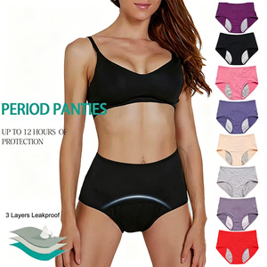 OEM High Waist Menstrual <strong>Underwear</strong> 4XL 5XL 6XL 7XL 8XL Plus Size Period Pants 3 Layer Leakproof Period Panties <strong>for</strong> <strong>Women</strong> Ladies - Product Image 1