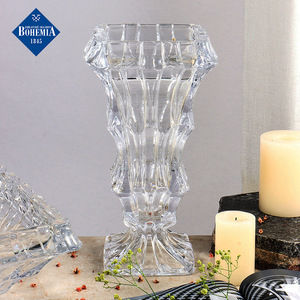 Bohemia Crystal Vase Layered Design Modern Artistic Home Decoration Flower Arrangement Gift for Housewarming - Product Image 2
