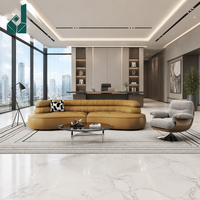 Ensemble de canapés de bureau en cuir moderne haut de gamme, canapé modulaire luxueux et écologique, canapé incurvé pour bureau de direction/salon
