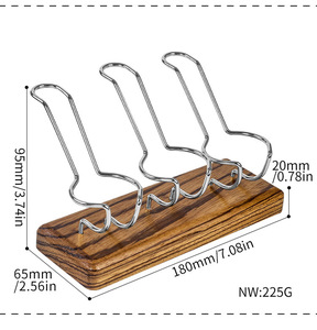 Soporte para <span class=keywords><strong>Pipas</strong></span> de Madera de Zebrano al por Mayor, con 1, 2 o 3 Ranuras |   Soporte Desmontable de Metal para Shisha para Tiendas de Artículos para Fumadores |   Yunang Smoking OEM al por Mayor - Product Image 6