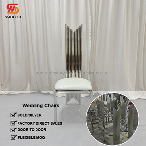 Wholesale SMOOTHSilver White Stainless Steel <b>Chair</b> for <b>Outdoor</b> Durable Restaurant Hotel Wedding Event Banquet Furniture - Product Image 4