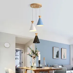 Hiện Đại Bắc Âu Công Nghiệp Mặt Dây Chuyền Đèn <span class=keywords><strong>3</strong></span> Đầu LED Đèn Chùm Cho Nhà Hàng Cà Phê Bar Trong Nhà Loft Trần Ánh Sáng Kim Loại Trung - Product Image 3