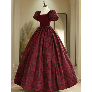 Gaun Malam Satin Mewah Gaya Prancis Motif Mawar untuk Pengantin Musim Panas, Cepat Kering, Model Terbaru 2025 untuk Wanita - Product Image 2