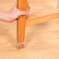 Couvre-pieds de meubles transparents en feutre autocollants, couvre-pieds de table, glisseurs et patins pour sols en bois, coussinets ronds pour pieds de chaise, largeur 16-40 mm