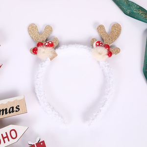 Christmas Deer <b>Headband</b> with Antlers Festive Holiday Hair Accessory for <b>Kids</b> & Adults, Party Costume Gift - Product Image 3