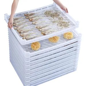Plastic Drying Tray Large Plastic Drying Trays Plastic Stackable Food Drying Tray For Fruit Mushroom Vegetable Drugs Seafood
