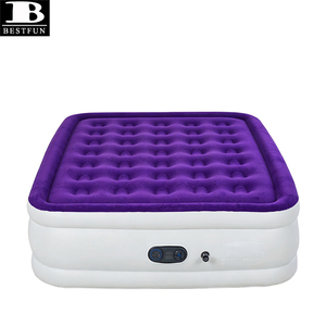 Matelas Gonflable Queen Size avec Pompe Intégrée, Dessus Floqué de 18 Pouces, Gonflage et Dégonflage Rapides, <span class=keywords><strong>Lit</strong></span> d'Invité Gonflable <span class=keywords><strong>pour</strong></span> la Maison - Product Image 5