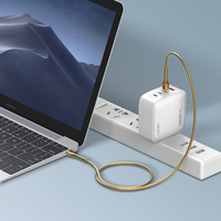 Kabel Pengisi Daya LDNIO LC871C Tipe C PVC, Kabel Data Pengisian Cepat untuk Ponsel iPhone iPad
