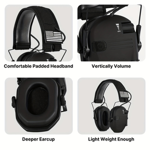 Casque anti-bruit électronique supra-auriculaire avec protections auditives pour le tir, l'industrie et la sécurité, étuis inclus - Vente chaude - Product Image 5