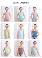 Justaucorps de ballet sans manches pour filles, en nylon et élasthanne, pour la gymnastique et la danse
