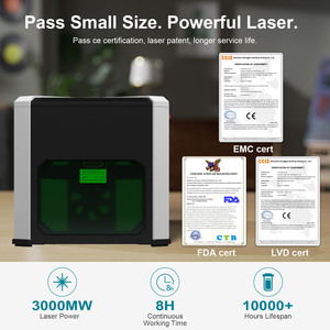 Grabador Láser Portátil <span class=keywords><strong>K6</strong></span> de 3000mW, Conexión para Grabado en Madera/Cuero/Plástico/Vidrio, Área de Grabado para Manualidades en Casa/Personalización de Regalos - Product Image 6