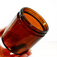 120g 250g Amber Straight Sided Glas Kerzenhalter Kerze 4oz 8oz 16oz Glas mit Deckel