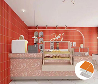 Panel dinding dekoratif keras gaya Modern bahan campuran batu PVC populer untuk dapur antikotor tahan air