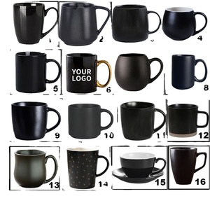Fabricant de tasses en céramique, design de logo personnalisé, tasse à thé ou à café en céramique noire brillante ou mate, tasses à lait ou à bière en céramique pour un usage quotidien - Product Image 4