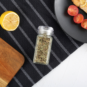 Ustensiles de cuisine essentiels LFGB, petit salière <span class=keywords><strong>et</strong></span> poivrière carrée en verre de 3 oz avec bouteilles en verre - Product Image 6