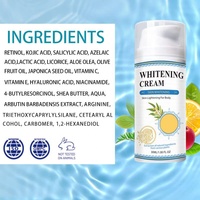 Crème Corporelle Éclaircissante et Unifiante avec Ginseng, Collagène, Vitamine C et Acide Hyaluronique – Soin de Nuit pour Tous Types de Peau