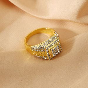 Anello in Metallo con Strass alla Moda <span class=keywords><strong>2023</strong></span>, Gioiello da Mano Stile Hip Hop con Diamanti per Uomo - Product Image 5