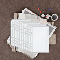 Carpeta con Anillas A5 A6 A7, 2 Bolsillos, Bolsas Transparentes de PVC con Cierre Hermético, Sobres para Efectivo con Apertura Lateral