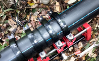 Tuyaux en plastique perforés en polyéthylène PE100 HDPE de 4 pouces, haute pression, pour l'alimentation en eau, le drainage, les eaux usées, l'irrigation, le gaz