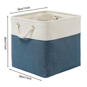 Cubos <span class=keywords><strong>de</strong></span> almacenamiento plegables <span class=keywords><strong>de</strong></span> doble color <span class=keywords><strong>de</strong></span> lino más vendidos <span class=keywords><strong>de</strong></span> <span class=keywords><strong>Amazon</strong></span> 2024 para el hogar, oficina, armario, ropa, cesta <span class=keywords><strong>de</strong></span> lavandería - Product Image 3