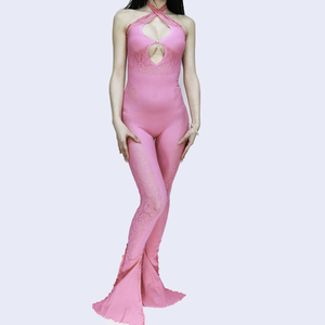 <span class=keywords><strong>Sexy</strong></span> Mesh Bodycon für Frauen Durchsichtiger Club Party Abend Elegante Overalls - Product Image 2